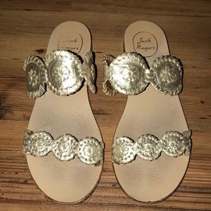 Jack Rogers Lauren Sandal- Platinum
